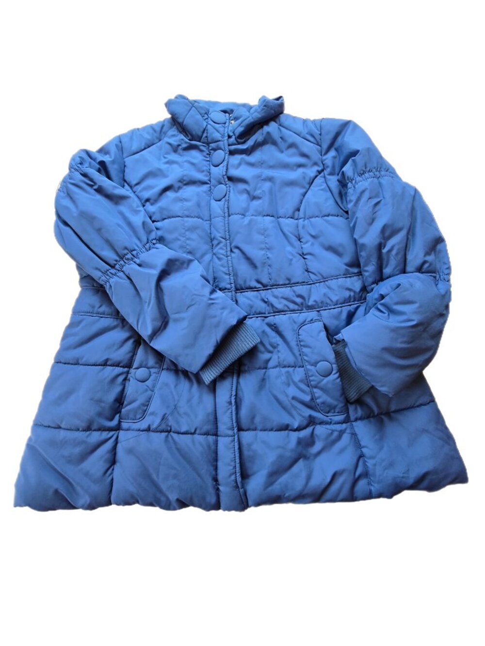 Route 66 Women's 1X Blue Puffer Jacket Coat With Pockets Lining Zip And Snap